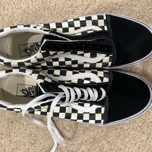 Vans checkers black and white 12 final sale